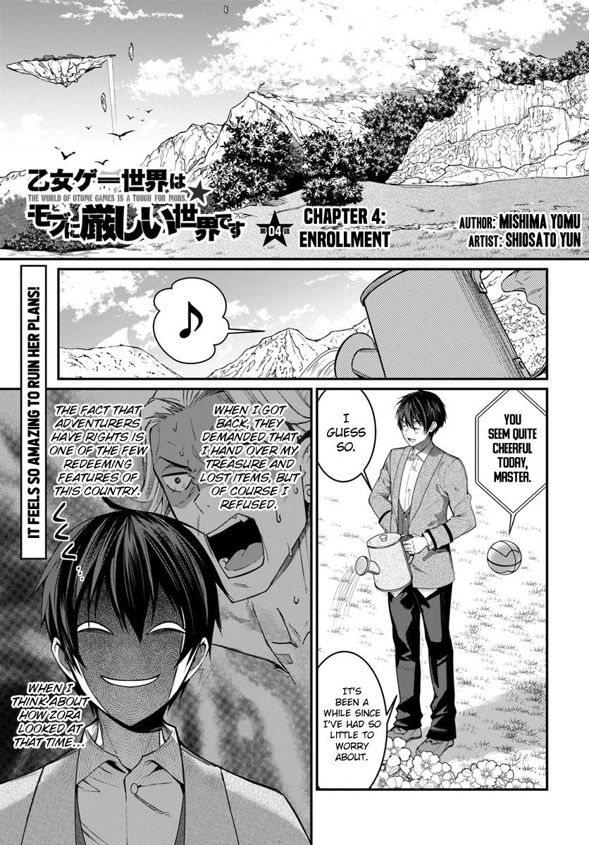 Otome Game Sekai wa Mob ni Kibishii Sekai Desua - chapter 4 - Kissmanga